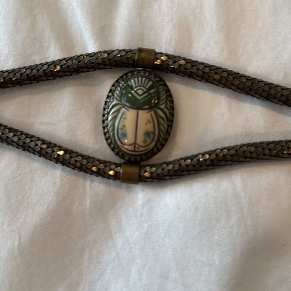 Egyptian 3 scarab beetle Vintage Silver belt main image 5